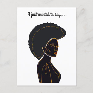 Postale Carte de voeux pliée femme afro-américaine