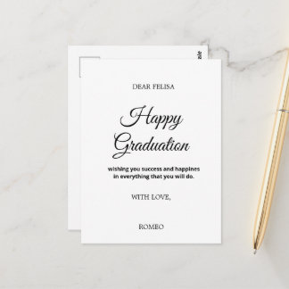 Postale Carte de vœux POUR LA RÉUSSITE AUX ÉTUDES