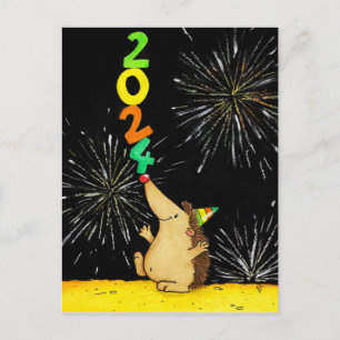 Postale Carte de vœux pour le Nouvel An 2024