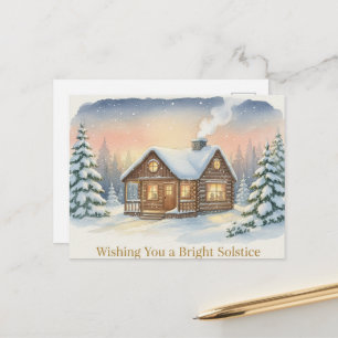 Postale Carte de vœux pour le solstice d'hiver