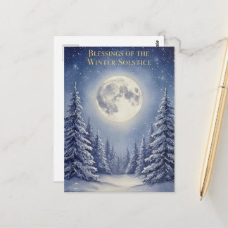 Postale Carte de vœux pour le solstice d'hiver