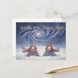 Postale Carte de voeux pour le solstice d'hiver