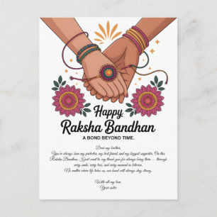Postale Carte de vœux Raksha Bandhan joyeuse