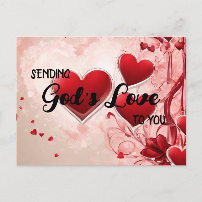 Postale Carte de vœux scripturaires L'amour de Dieu (Devant)
