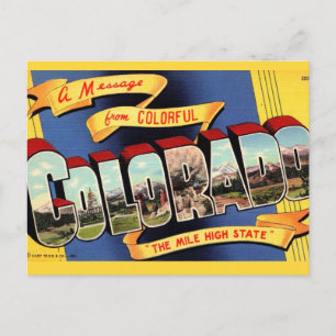 Postale Carte de vœux vintage Colorado