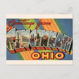 Postale Carte de vœux vintage de Cincinnati