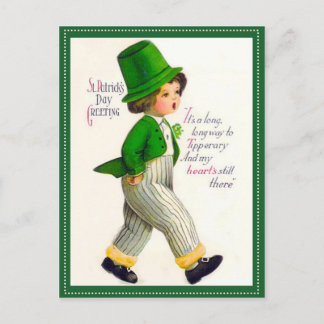 Postale Carte de vœux vintage pour la Saint-Patrick