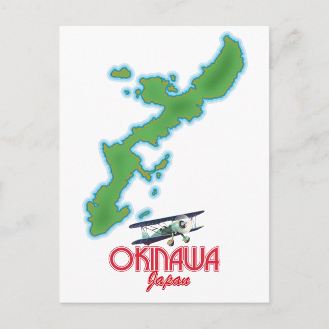 Postale Carte de voyage du Japon d'Okinawa (Devant)