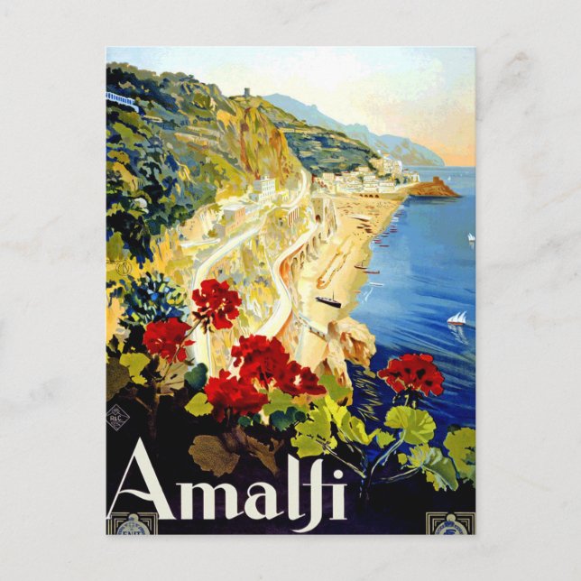Postale Carte de voyage vintage Amalfi Italie Europe (Devant)
