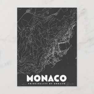 Postale Carte de voyage vintage de Monaco