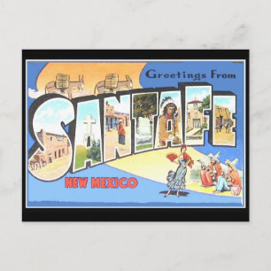 Postale Carte de voyage vintage de Santa Fe