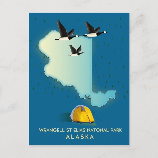 Postale carte de wrangell st elias Alaska (Devant)