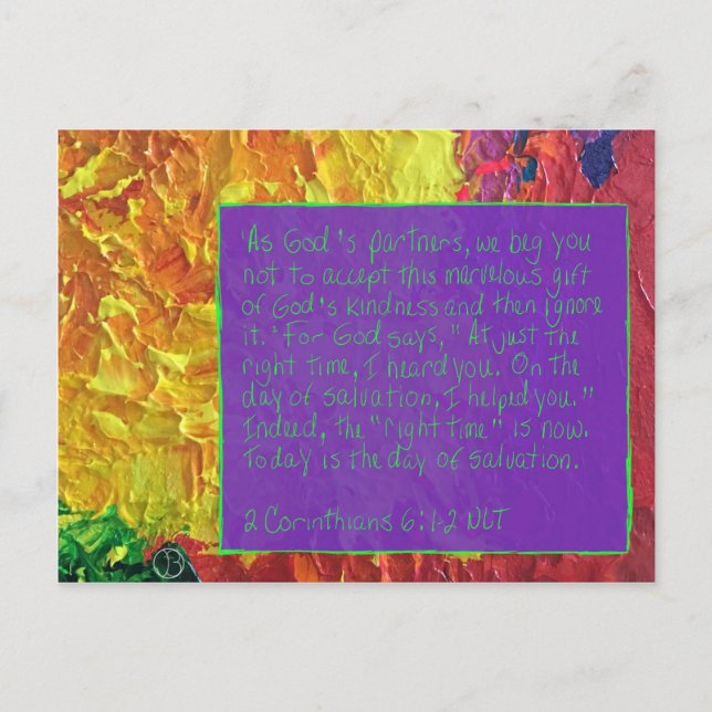 Postale Carte d'écriture 2 Corinthiens 6:1-2 (Devant)