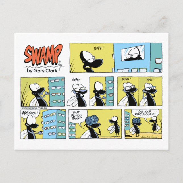 Postale Carte d'enregistrement de l'optométrie de marais (Devant)