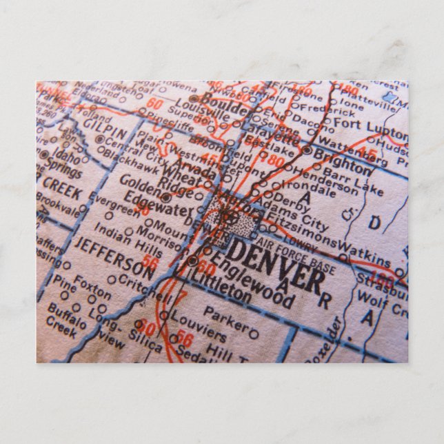 Postale Carte Denver (Devant)