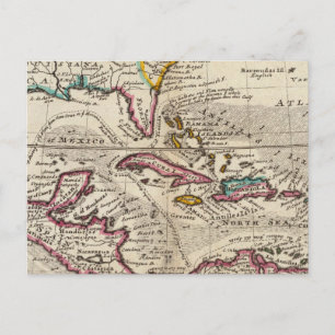 Postale Carte des Antilles, du Mexique ou de la Nouvelle E