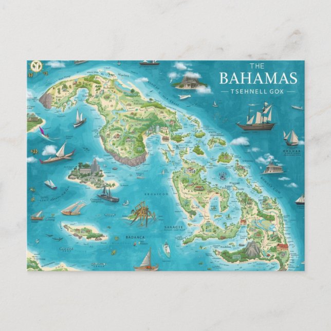 Postale Carte des Bahamas (Devant)