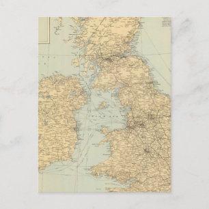 Postale Carte des chemins de fer, British Isles