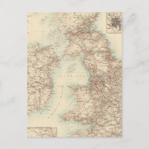 Postale Carte des chemins de fer des îles britanniques