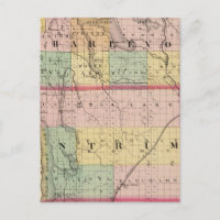 Carte des comtés de Charlevoix et d'Antrim, Michig
