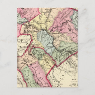 Postale Carte des comtés de Putnam, Kanawha, Boone