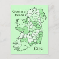 Carte des comtés d'Irlande