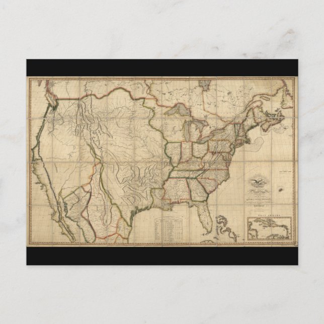 Postale Carte des États-Unis d'Amérique (1816) (Devant)