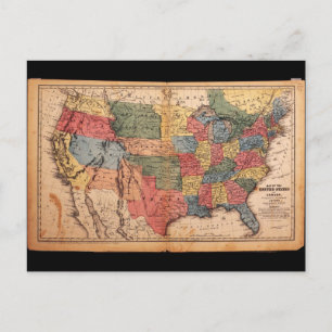 Postale Carte des États-Unis d'Amérique en 1853