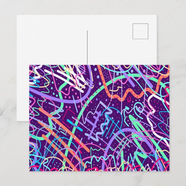 Postale Carte des étoiles (Devant / Derrière)