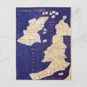 Postale Carte des îles britanniques, de 'Geographia'