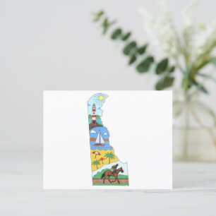 Postale Carte Des Parcs Nationaux De La Plage Maritime Du