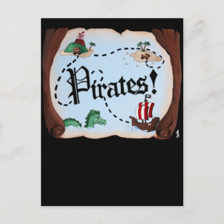 Postale Carte des pirates