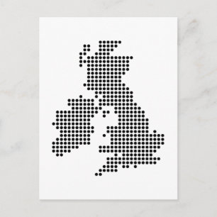 Postale Carte des points Uk