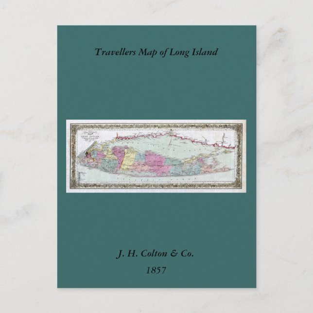 Postale Carte des voyageurs de Long Island, 1855-1857 (Devant)