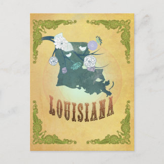 Postale Carte d'état de la Louisiane vintage - Fruit de pa