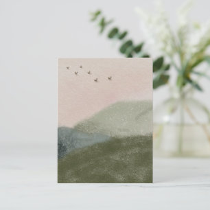 Postale Carte Deuil Deuil Perte Oiseaux Volants Dans Les M