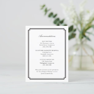 Postale Carte d'hébergement pour Faire-part de mariage