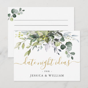 Postale Carte d'idée de soirée de mariage Eucalyptus