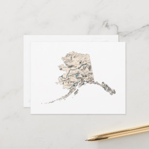 Postale Carte d'image Vintage de l'Alaska Antique State Ch