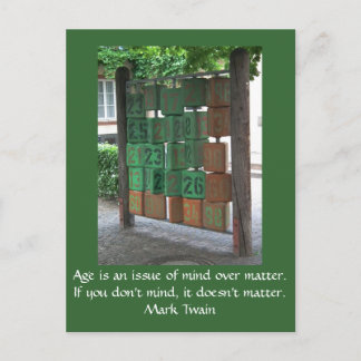 Postale Carte d'inspiration : Citation d'âge