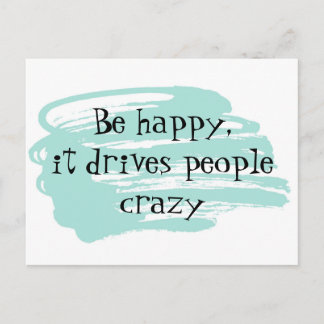 Postale Carte d'inspiration drôle pour être heureux
