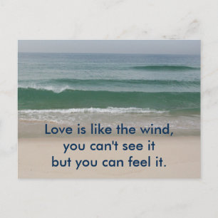 Postale Carte d'inspiration : L'amour est comme le vent