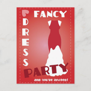 Postale Carte d'invitation à une soirée en tenue de soirée