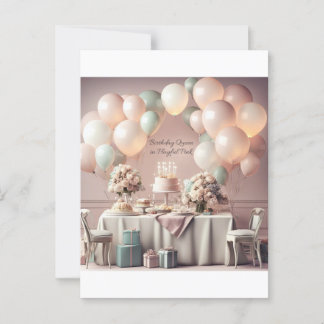 POSTALE CARTE D'INVITATION D'ANNIVERSAIRE