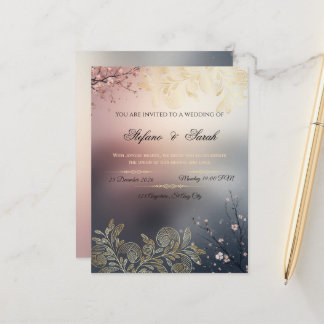 Postale Carte d'invitation de mariage