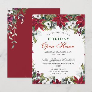 Postale Carte d'invitation de Noël Open House