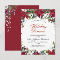 Carte d'invitation pour le dîner de Noël