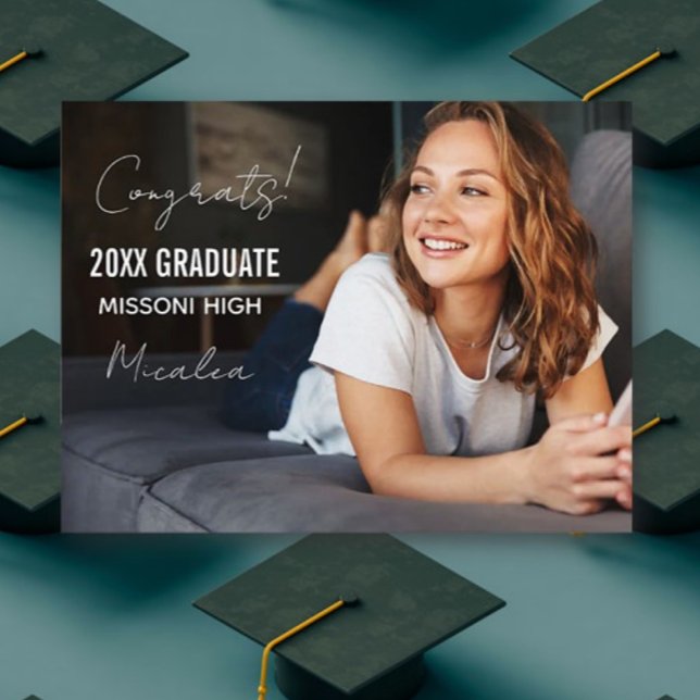 Postale Carte d'invitation pour une fête de fin d'études (Créateur téléchargé)