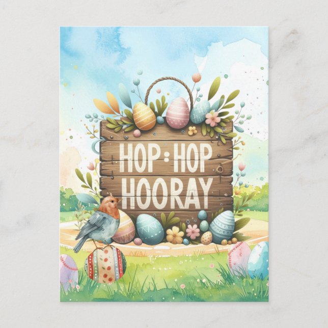 Postale Carte d'invitation pour une fête de Pâques  (Devant)