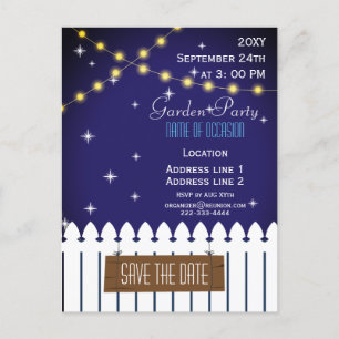 Postale Carte d'invitation pour une garden-party